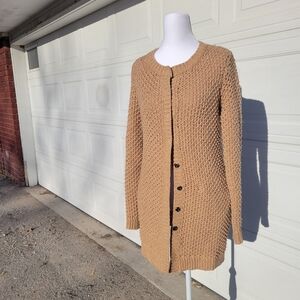 Cynthia Rowley Women's Camel Wool Cashmere Blend Knit Cardigan Size S